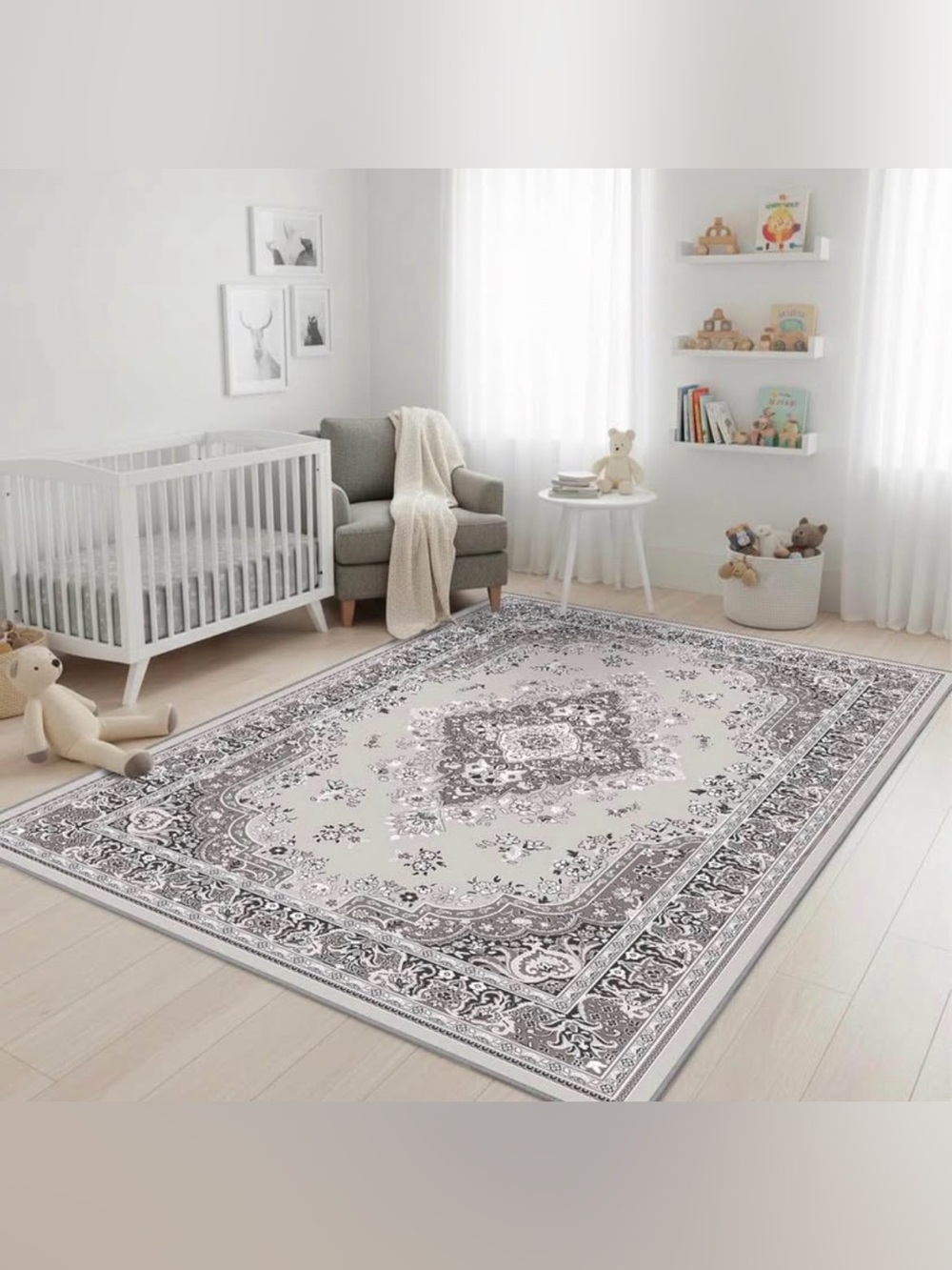NEW 4x6 ft Persian Style Vintage Area Rug Machine Washable Non-Slip